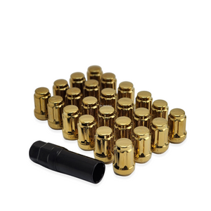 4wd van ute mazda nissan ford spline drive steel wheel nuts gold 24 pieces with spline drive key