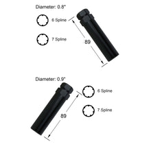 Load image into Gallery viewer, 6 and 7 spline drive key socket comparison 