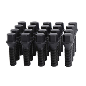 10PCS BMW Extended Wheel Bolts - M12X1.5 Black E36, E46, E90, E91, E92, E60