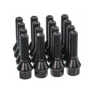 BMW Extended Wheel Bolts - M14X1.25 Black Late Model BMW Mini F10 F20 F30 F40 G30 X6