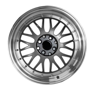 17X8.5 alloy wheels deep dish for cars MS04 hyper black polished Lip