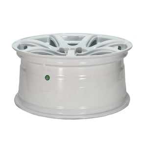 MS09 Gloss White Wheel and Tyre Combo 18X8.5 +25 5X114.3
