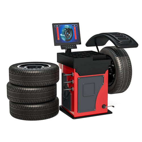 wheel and tyre fitting and balancing on a tyre machine
