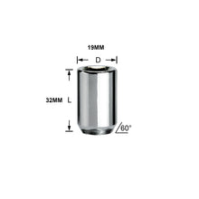 Load image into Gallery viewer, Slim fit chrome steel wheel nuts with 6-point internal drive – fits most mag alloy wheels
