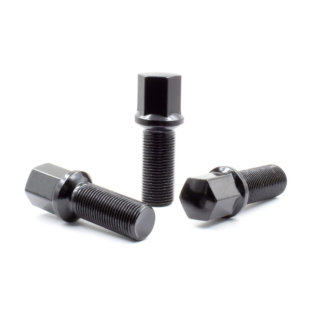 Set Of 4 Alloy Wheel Locking Bolts For Mercedes C-Class W202/W203 (1993-2007) – Silver/Chrome, M12x1.5