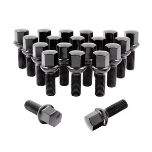 Mercedes Extended Wheel Bolts - M14X1.5 Black (R13 Ball Seat)