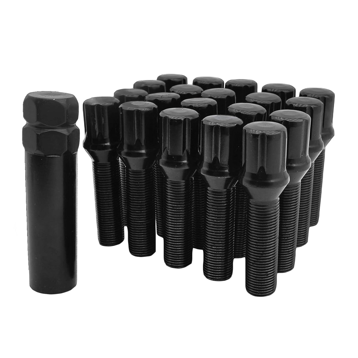 20PCS + Key Audi Volkswagen 37mm Spline Drive Extended Wheel Bolts - M ...