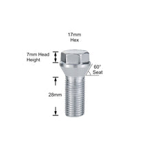 Load image into Gallery viewer, Precision-machined M14x1.5 wheel bolt for wheel spacers
