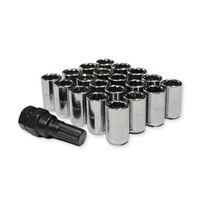 Slim Fit Steel Wheel Nuts 6 Point Internal Hex Drive - Chrome