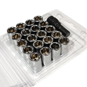 Slim Fit Steel Wheel Nuts 6 Point Internal Hex Drive - Chrome