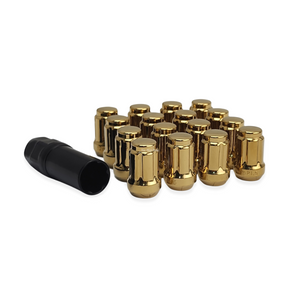 spline drive wheel nuts gold 16 steel wheel nuts for honda, toyota, nissan 4stud