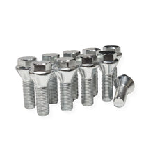 Load image into Gallery viewer, Conical seat M12x1.5 steel wheel bolts for 5x120 bmw wheel adaptors