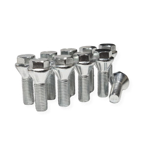 Conical seat M12x1.5 steel wheel bolts for 5x120 bmw wheel adaptors