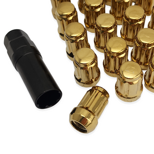 gold spline drive steel wheel nuts for alloy wheels