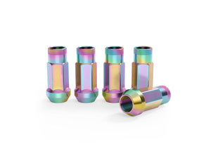 Extended Open  End Steel Wheel Nuts - Neon Chrome