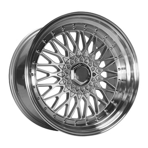 BSRS Silver/Polished Lip Wheel and Tyre Combo 18X9.5 +35 5X114.3/5X120