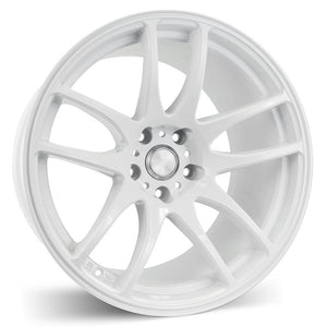 18X9.5 gloss white alloy wheels no tyres
