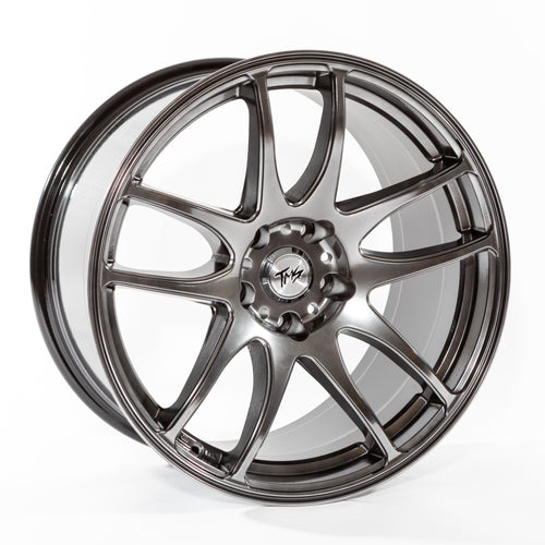 MS02 Hyper Black  Staggered Wheel and Tyre Combo 18X9.5 +22 5X114.3 F/18X10.5 +22 5X114.3 R