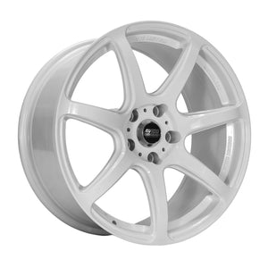 MS09 Gloss White Wheel and Tyre Combo 18X8.5 +25 5X114.3