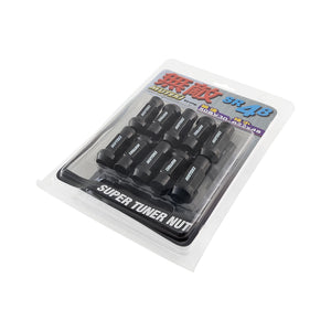 Muteki Extended Open End Steel Wheel Nuts Black