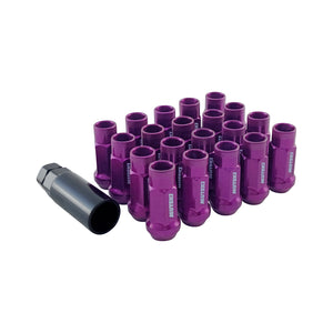 Muteki SR48 Extended Open End Steel Wheel Nuts Purple 20 +1