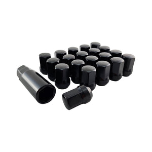 Steel Wheel Nuts Black with Key Set