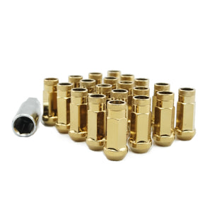 Extended Open  End Steel Wheel Nuts - Gold